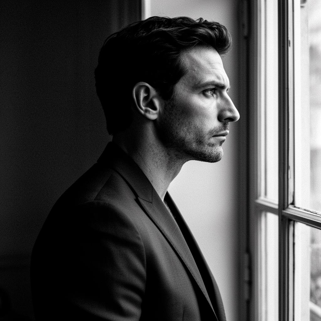 Portrait of Mathieu Laurent, founder of Lanoir, in profile by a window